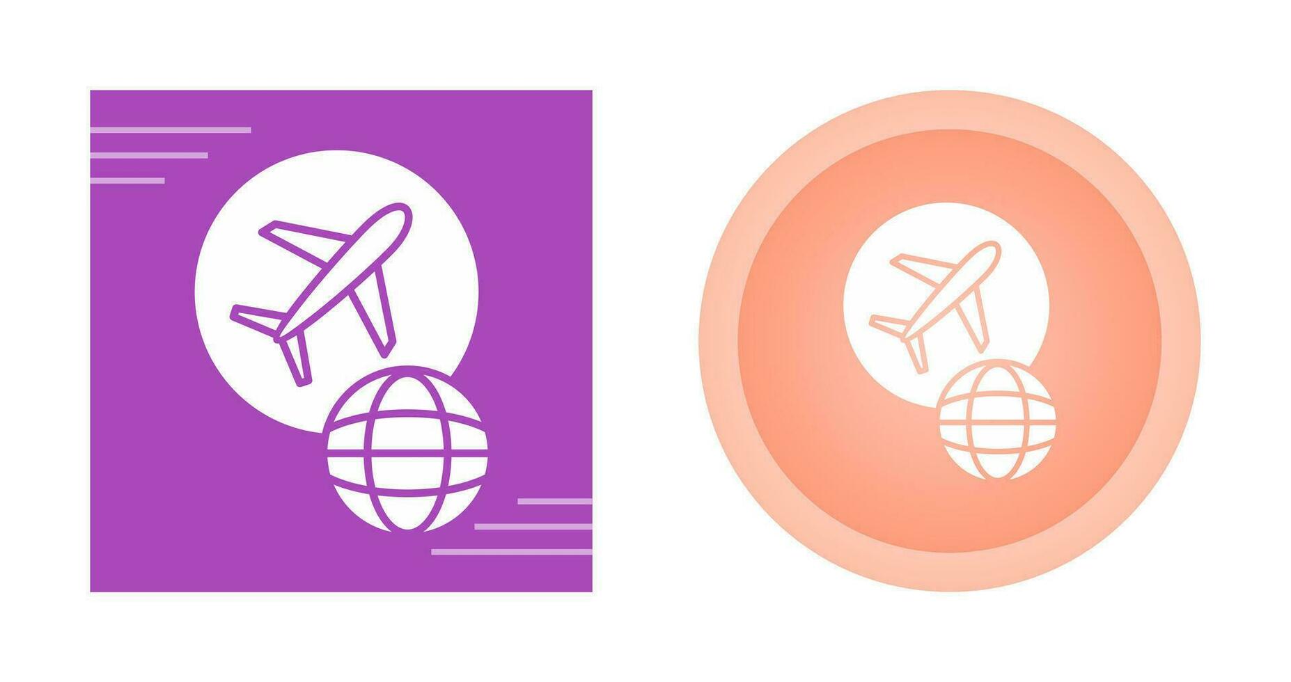ícone de vetor de voos globais