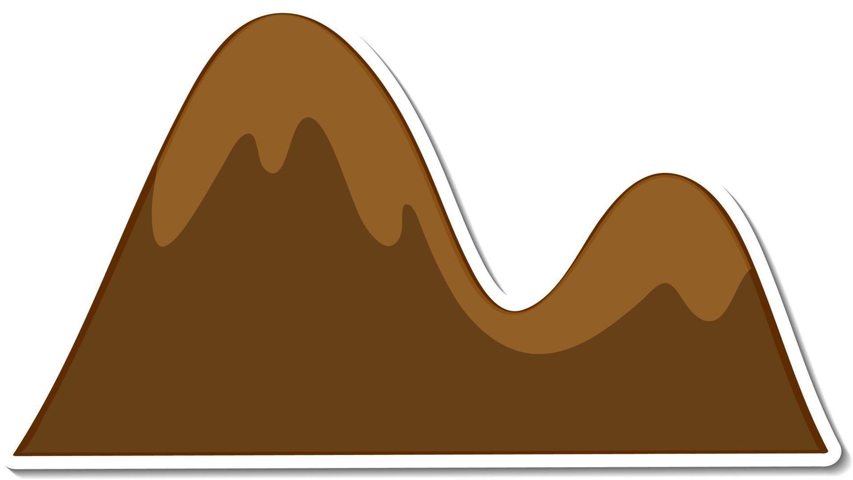 adesivo grandes montanhas em fundo branco vetor