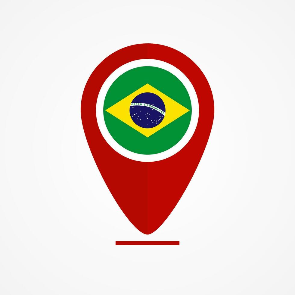 Brasil ponteiro mapa. vetor Projeto.