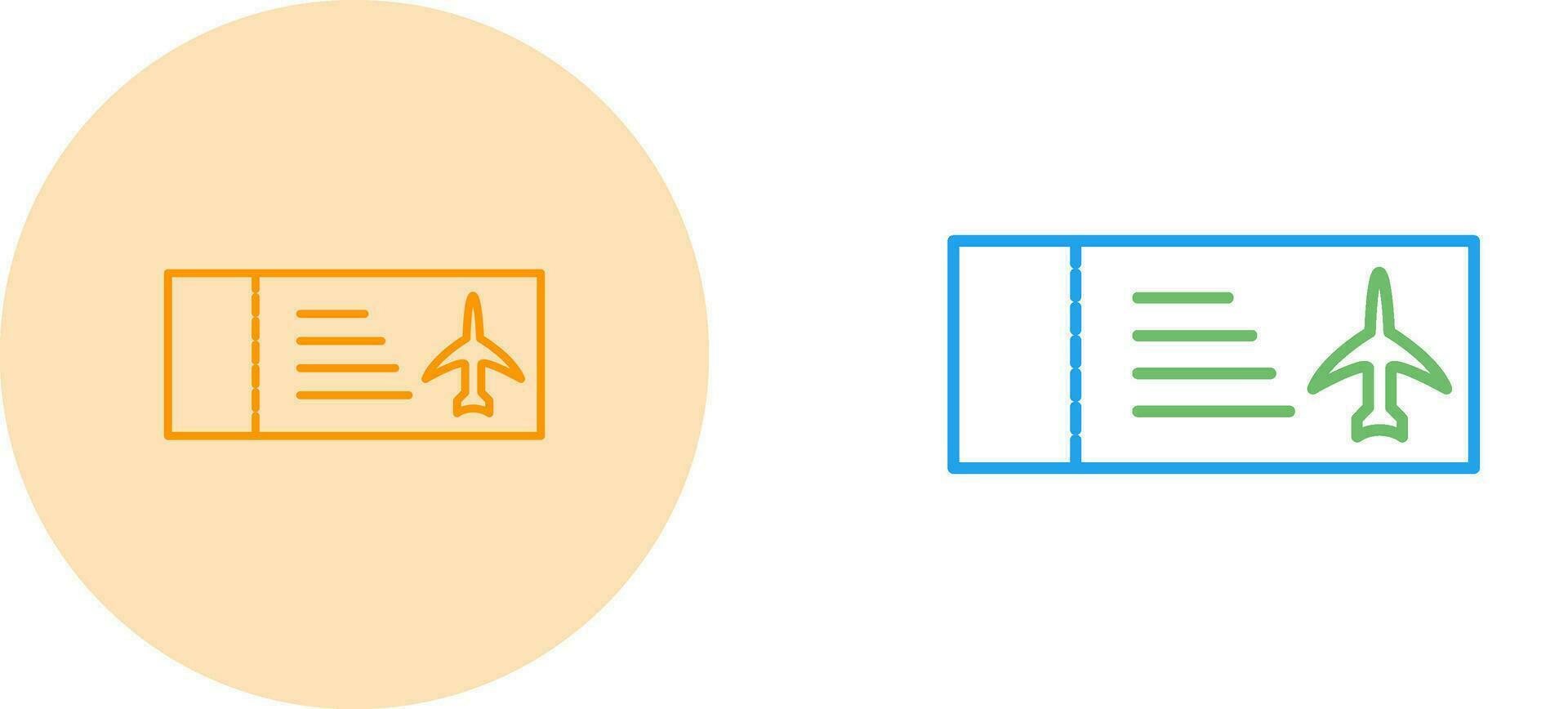 ícone de vetor de bilhetes de avião