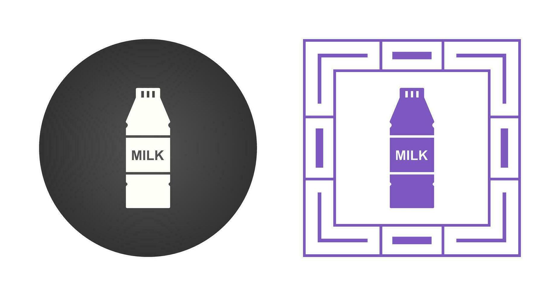 ícone de vetor de garrafa de leite
