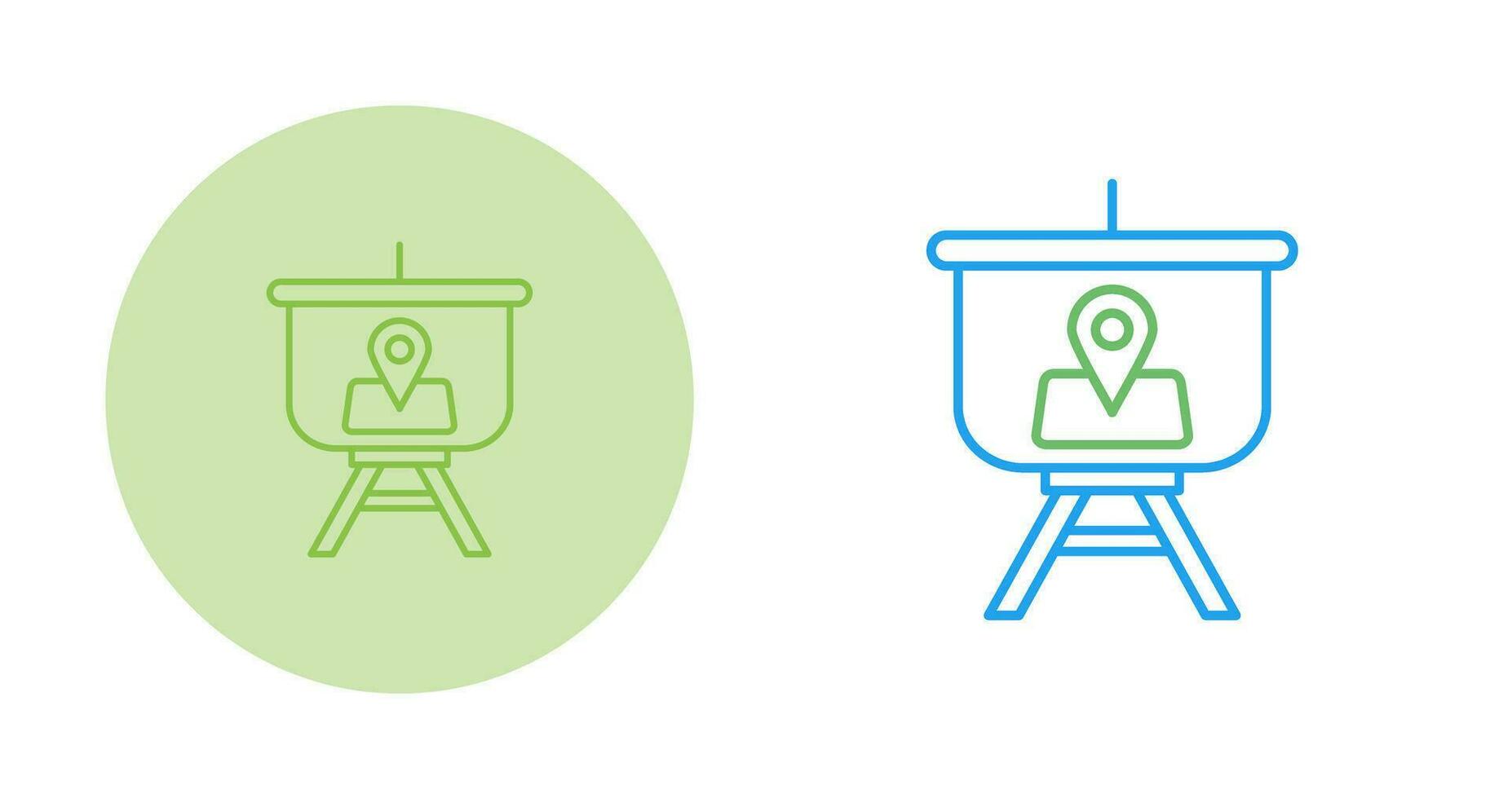 ícone de vetor de apresentação de local