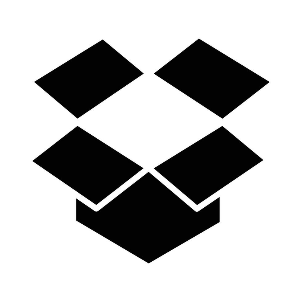 Dropbox vetor glifo ícone para pessoal e comercial usar.