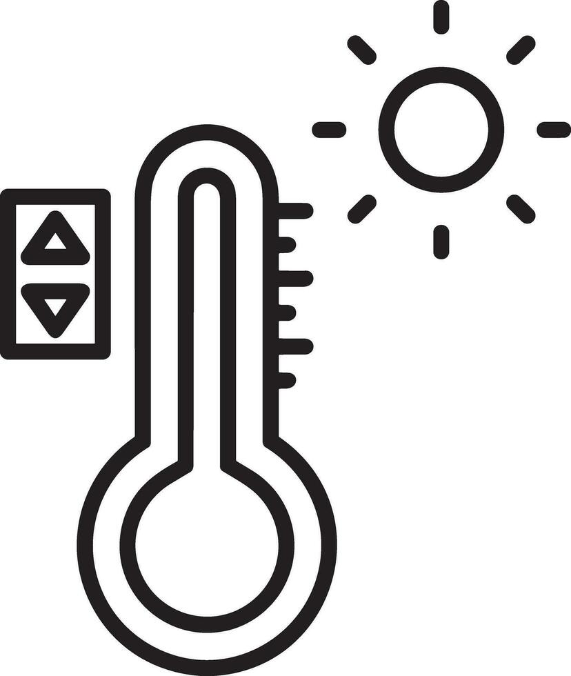 termômetro remédio ícone símbolo imagem vetor. ilustração do a temperatura frio e quente a medida ferramenta Projeto imagem.eps 10 vetor