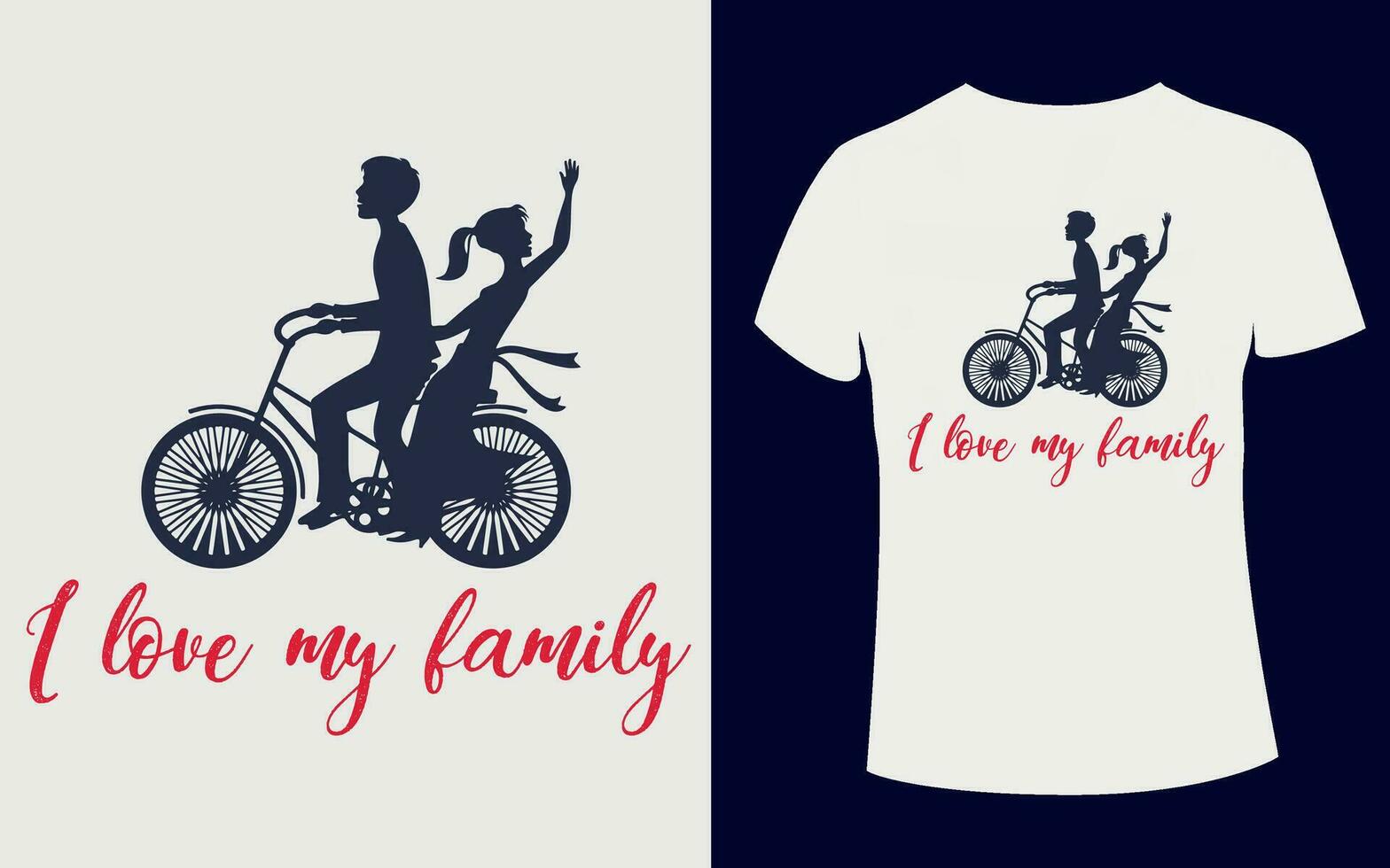 Eu amor meu família t camisa Projeto vetor