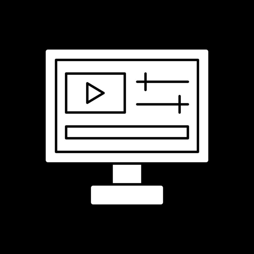design de ícone vetorial de edição de vídeo vetor