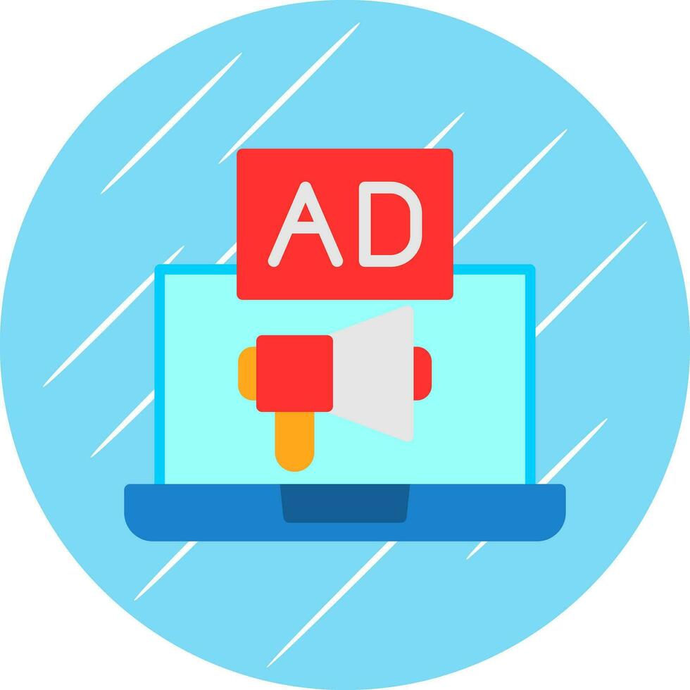 design de ícone de vetor de publicidade online