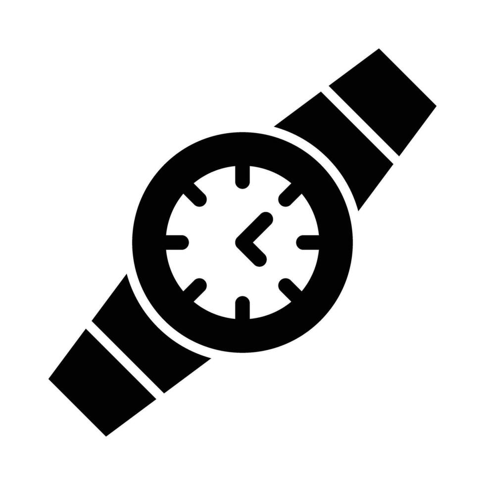 relógio de pulso vetor glifo ícone para pessoal e comercial usar.