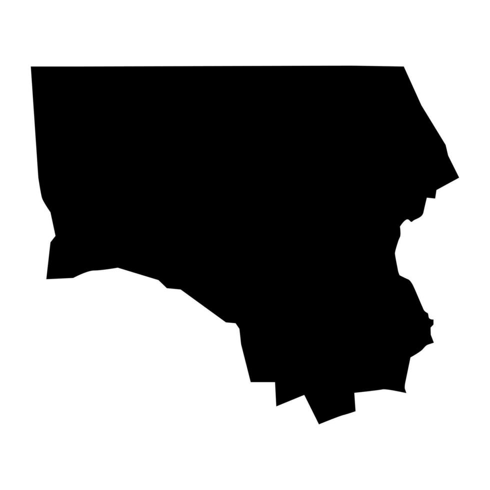norte Cordofão Estado mapa, administrativo divisão do Sudão. vetor ilustração.