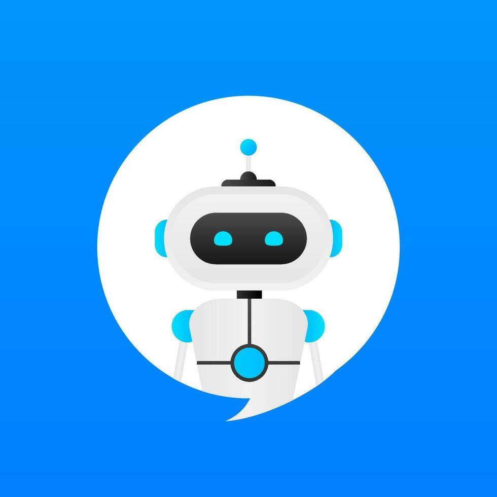 chatbot ícone conceito, bate-papo robô ou chatbot. robô virtual assistência do local na rede Internet ou Móvel formulários. vetor ilustração