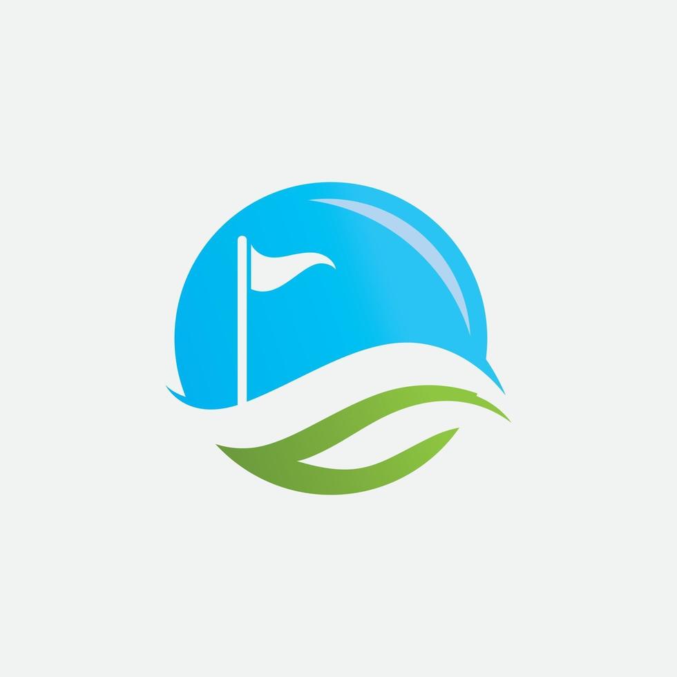 ilustração de estoque de ícone de vetor de logotipo de golfe