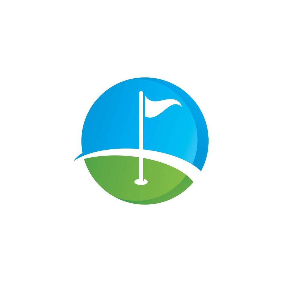 ilustração de estoque de ícone de vetor de logotipo de golfe