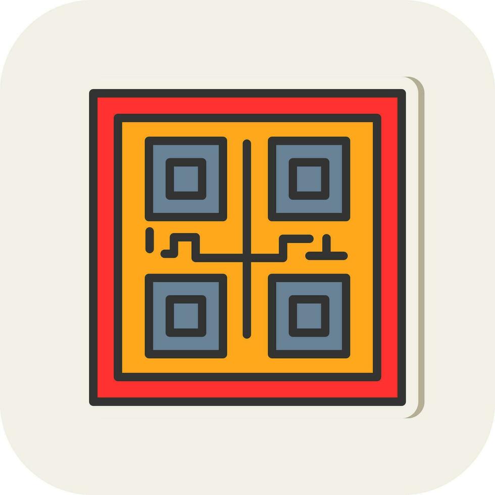 design de ícone vetorial de código qr vetor