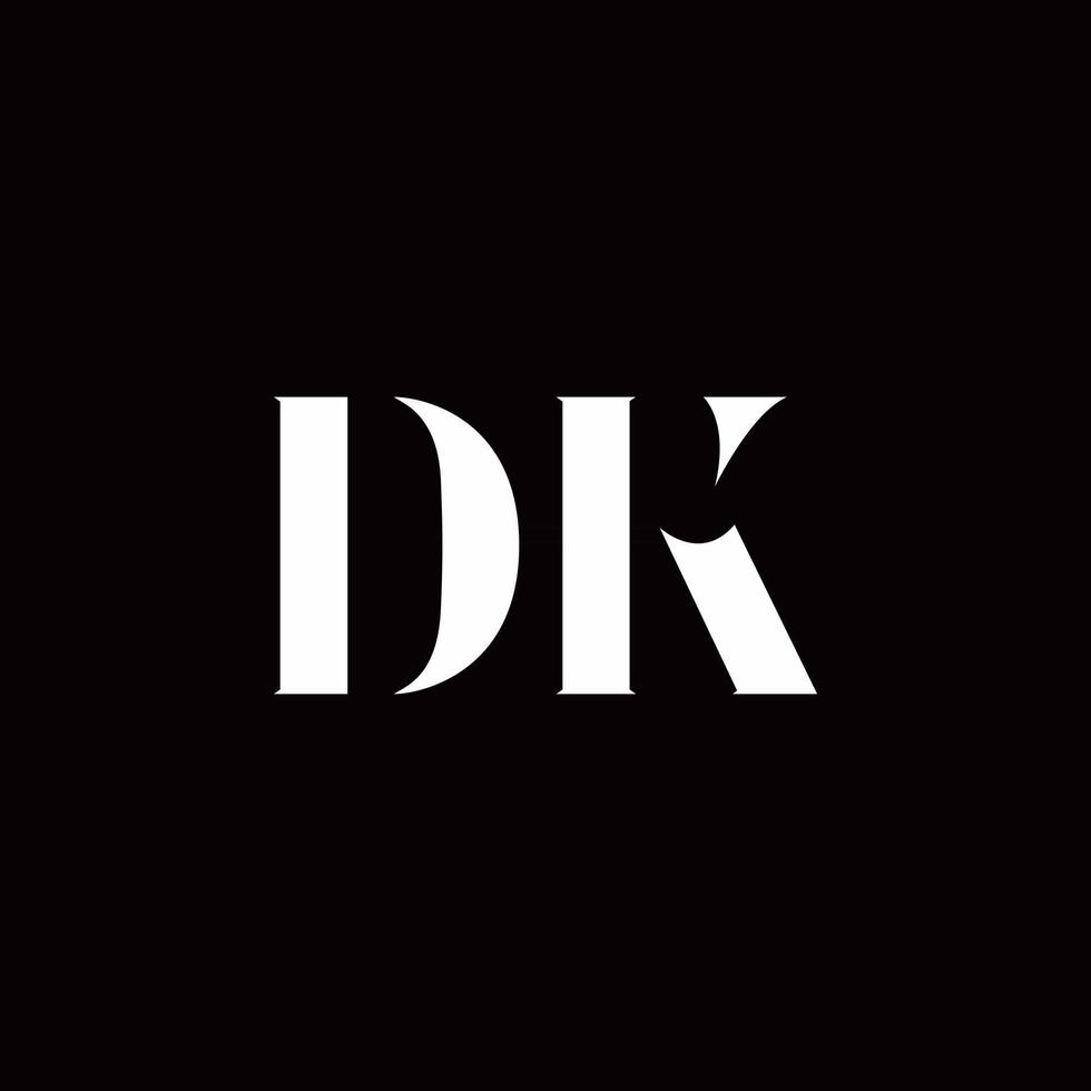 dk logo letter inicial modelo de designs de logo vetor