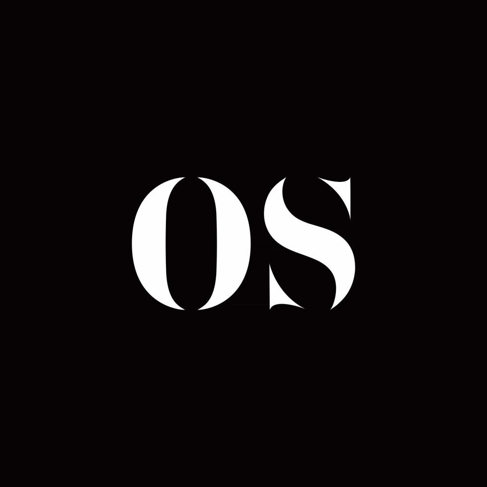 modelo de design de logotipo inicial da letra do logotipo OS vetor