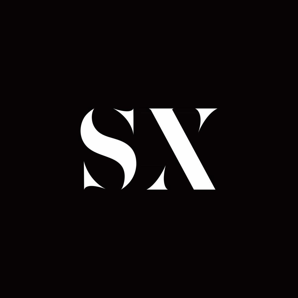 modelo de design de logotipo inicial de carta de logotipo sx vetor