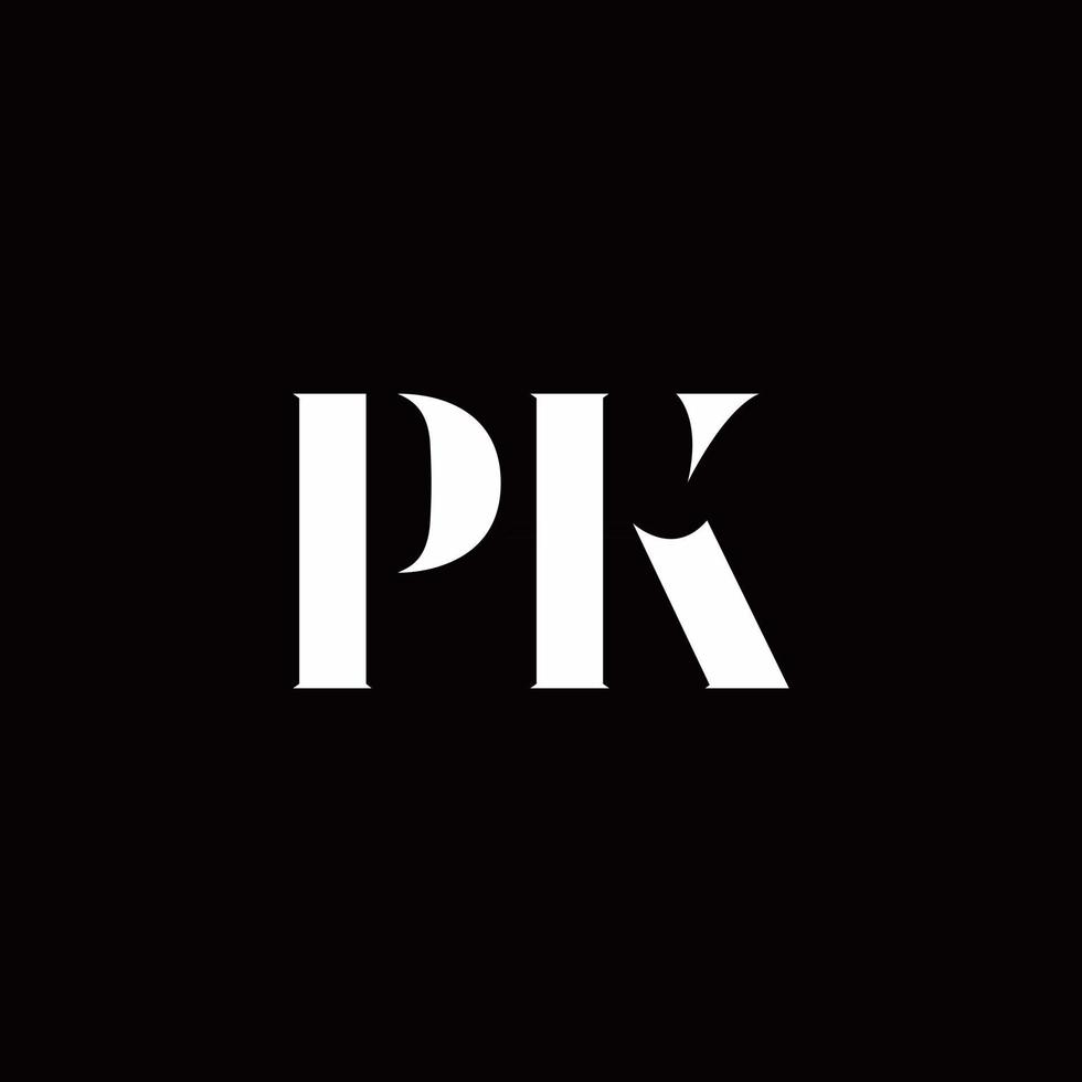 pk logo letter inicial modelo de designs vetor