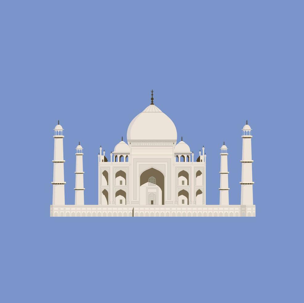 taj mahal vetor ilustração. famoso ponto de referência dentro Índia. mundo famoso pontos de referência. turismo conceito.