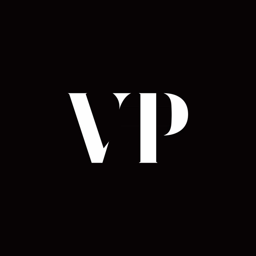 modelo de design de logotipo inicial de carta de logotipo vp vetor
