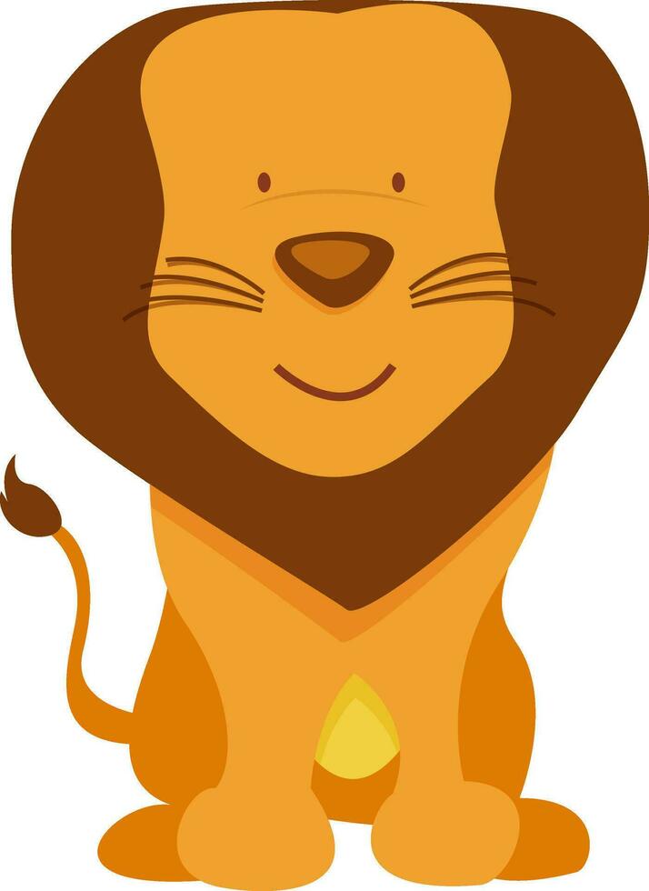 desenho animado personagem do uma leão. vetor