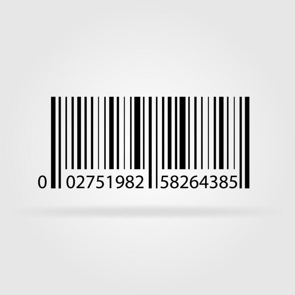 imagem do uma código de barras isolado em uma branco fundo vetor
