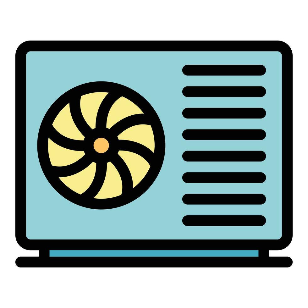 exterior ar filtro ícone vetor plano