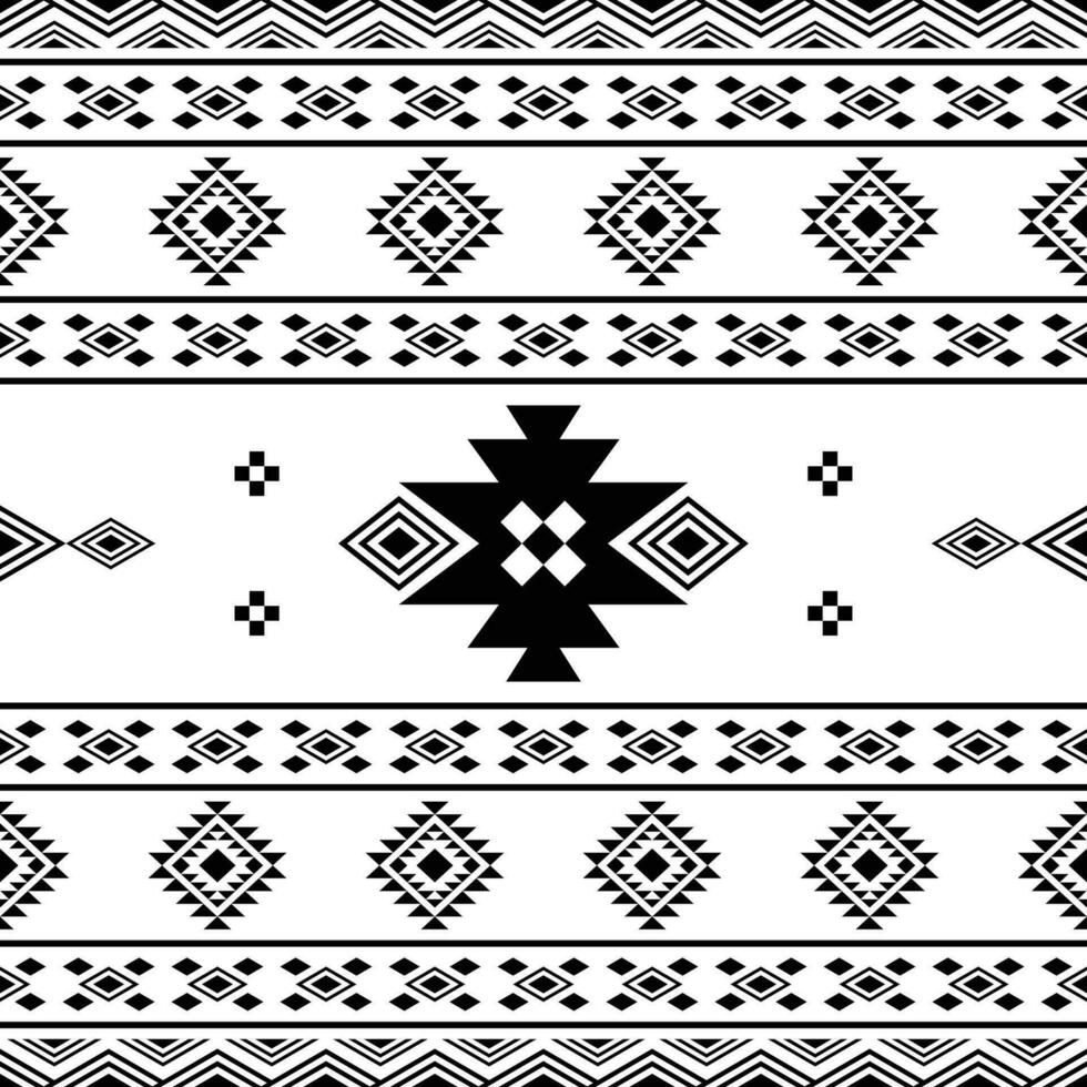 desatado abstrato étnico padronizar Projeto para impressão tecido e moda. tribal asteca geométrico ilustração. Preto e branco cores. vetor