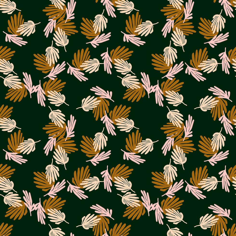 tropical folhas fundo. Matisse inspirado decoração papel de parede. simples orgânico forma desatado padronizar. vetor