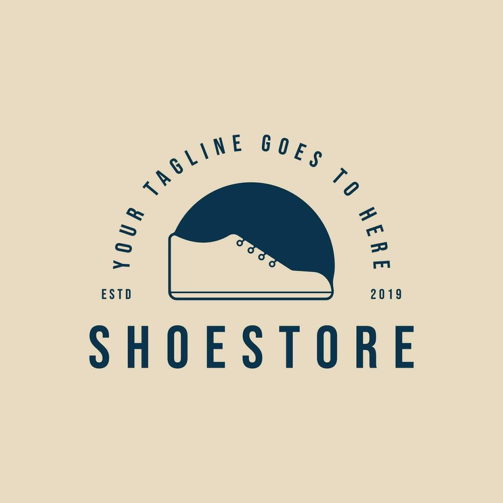 sapato loja logotipo casual sapato minimalista ícone vetor ilustração Projeto modelo