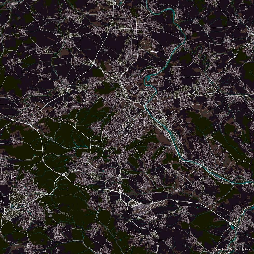 vetor cidade mapa do Estugarda, Alemanha
