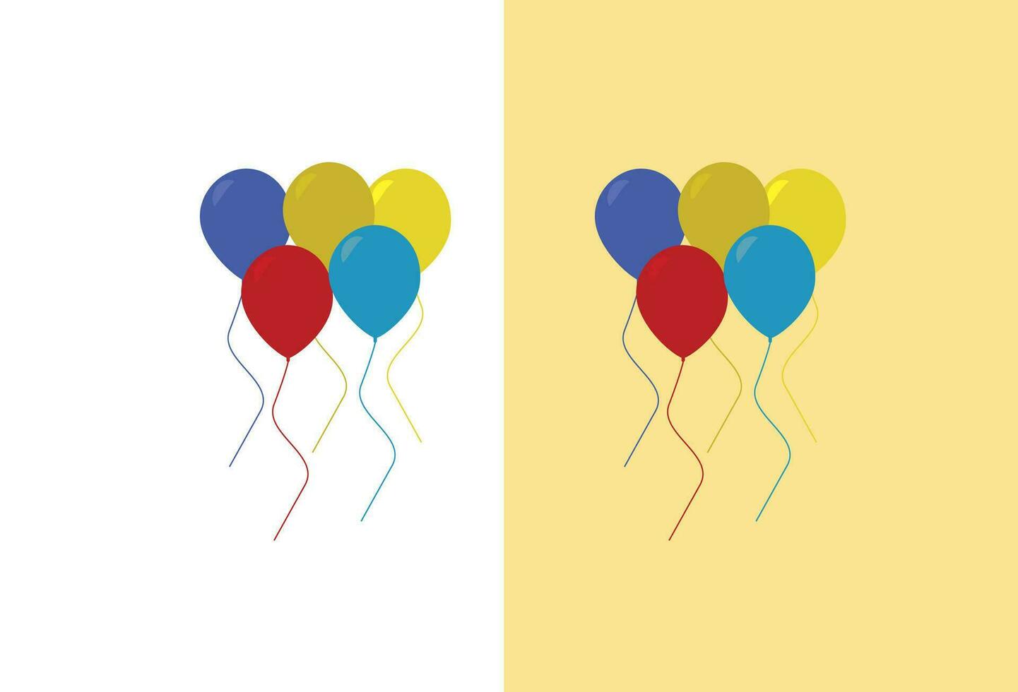 balões desenho animado estilo ilustração vetor
