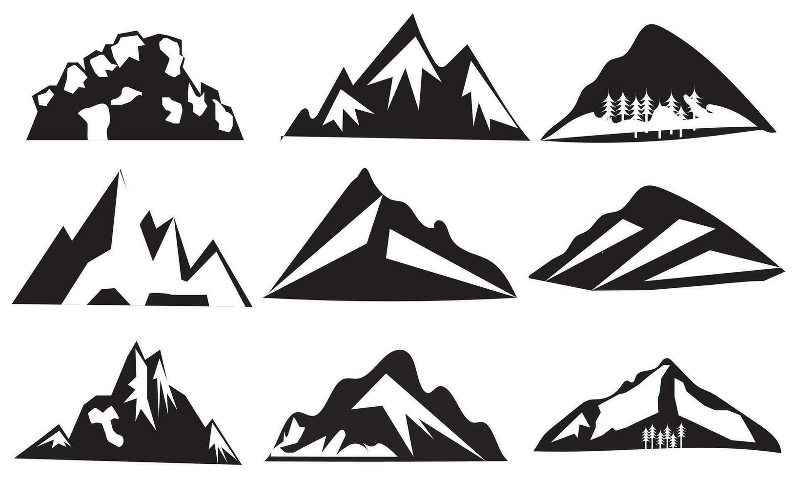 formas de montanha para logotipos vetor