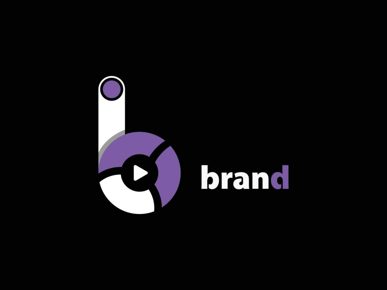 marca carta b logotipo Projeto vetor