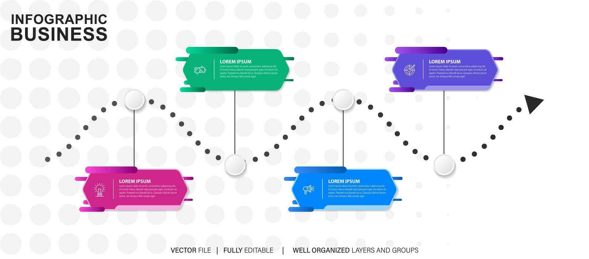 infográficos o negócio gráfico Projeto modelo. você pode Lugar, colocar relevante conteúdo dentro a área, vetor ilustração.