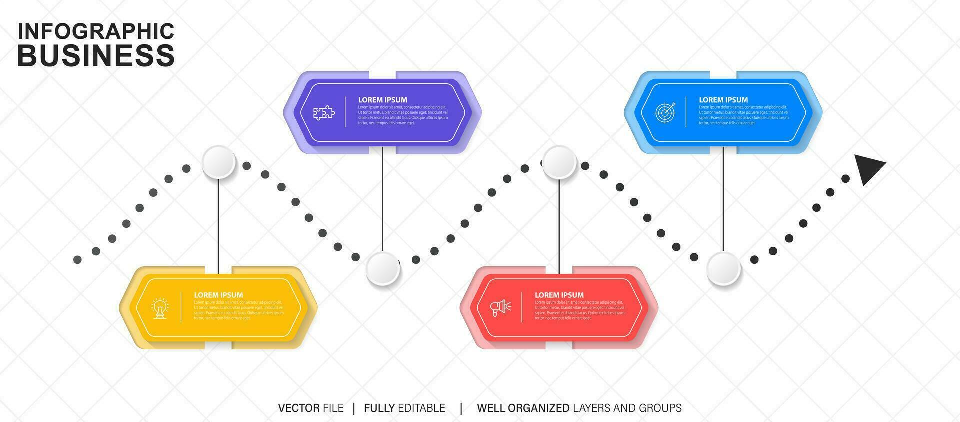 modelo de design infográfico com lugar para seus dados. ilustração vetorial. vetor