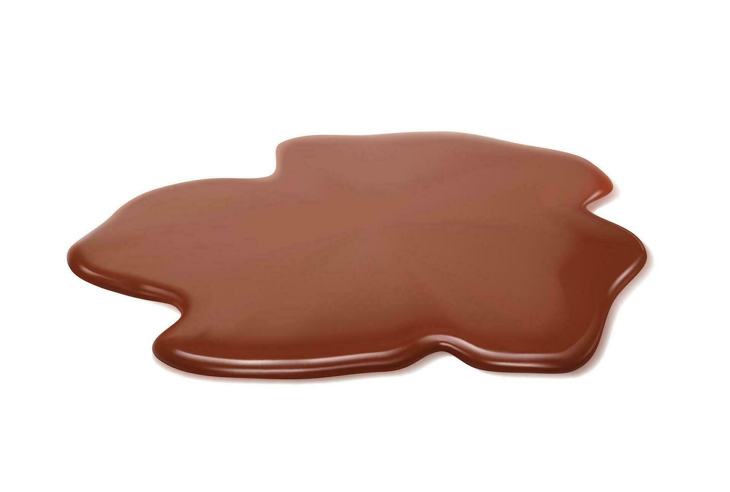 líquido chocolate poça, Castanho Chocolate leite derramar vetor