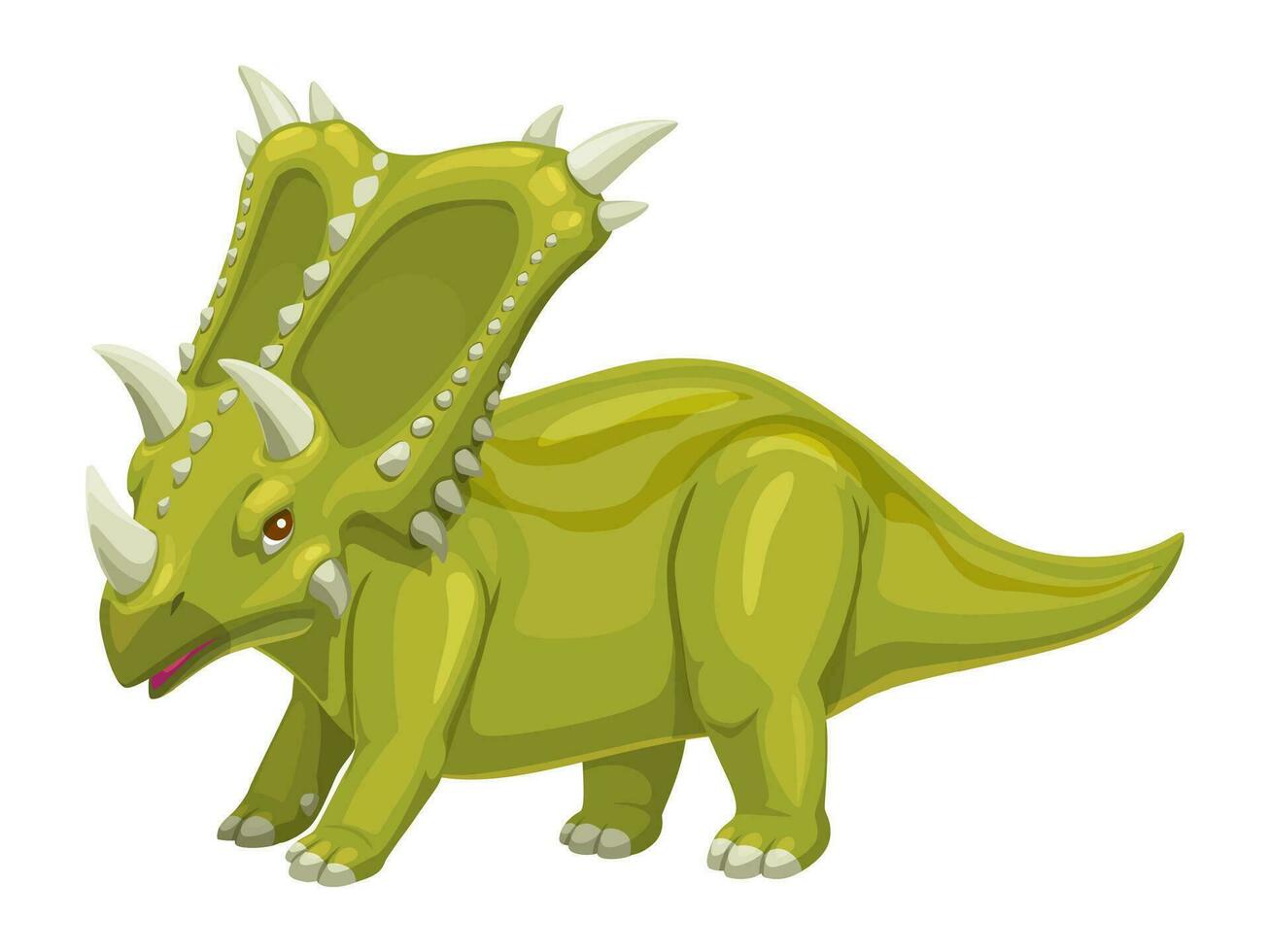 Chasmosaurus dinossauro engraçado desenho animado personagem vetor