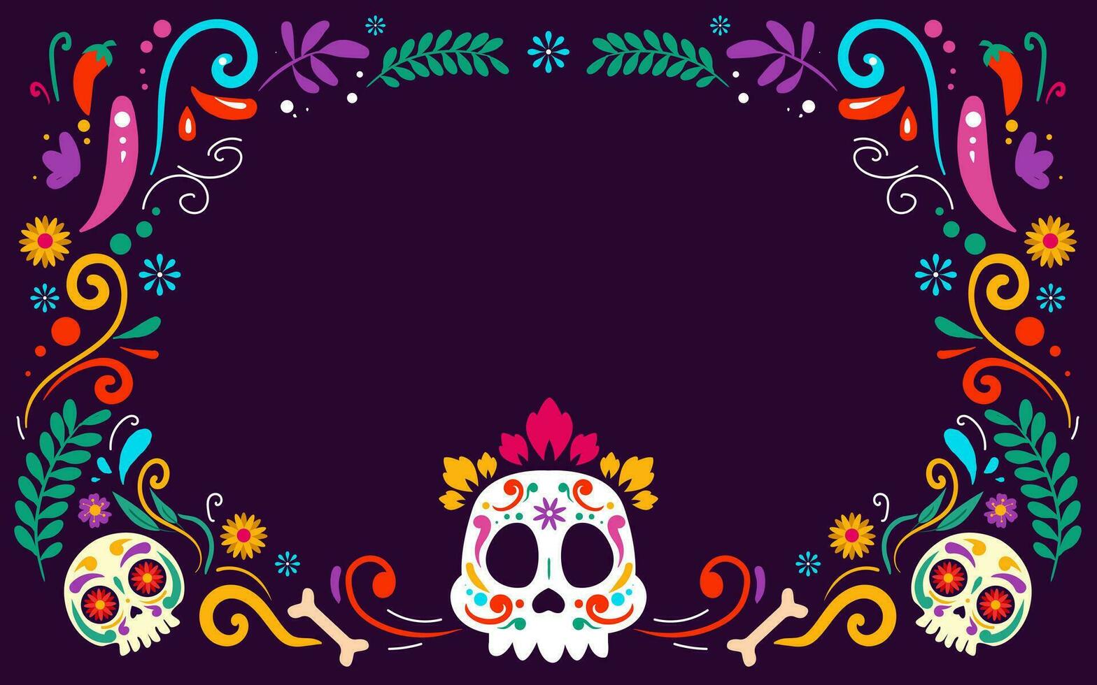 feliz dia de muertos fundo vetor