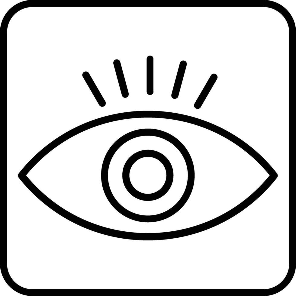 ícone de linha de olho vetor