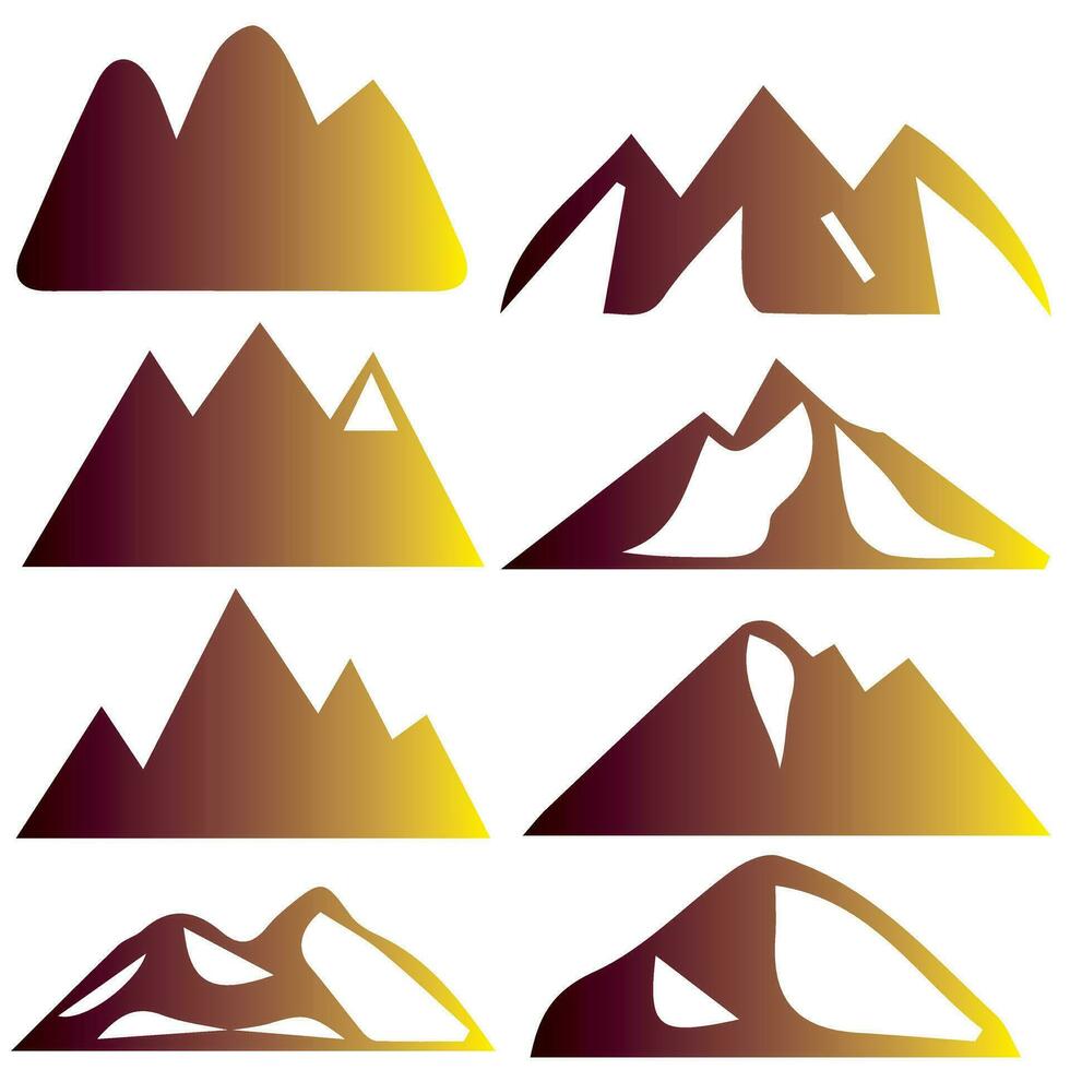 montanha vetor formas para logotipos