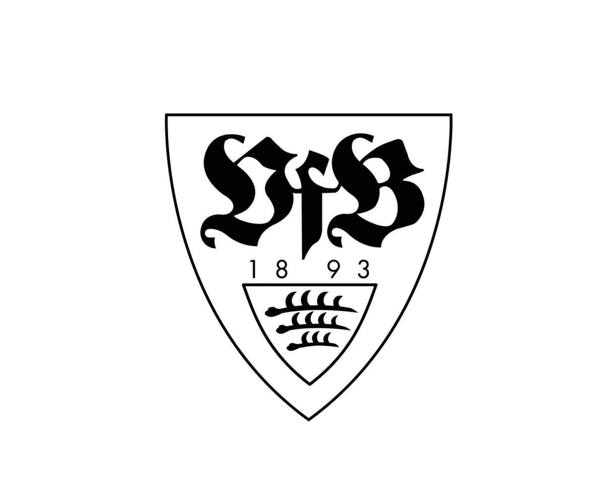Estugarda clube símbolo logotipo Preto futebol Bundesliga Alemanha abstrato Projeto vetor ilustração