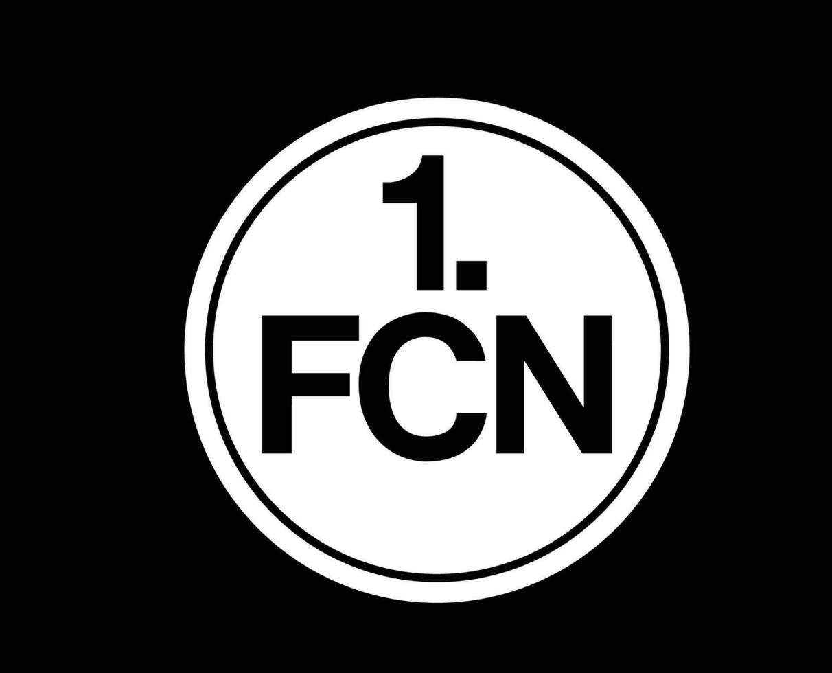 nurnberg clube logotipo símbolo branco futebol Bundesliga Alemanha abstrato Projeto vetor ilustração com Preto fundo