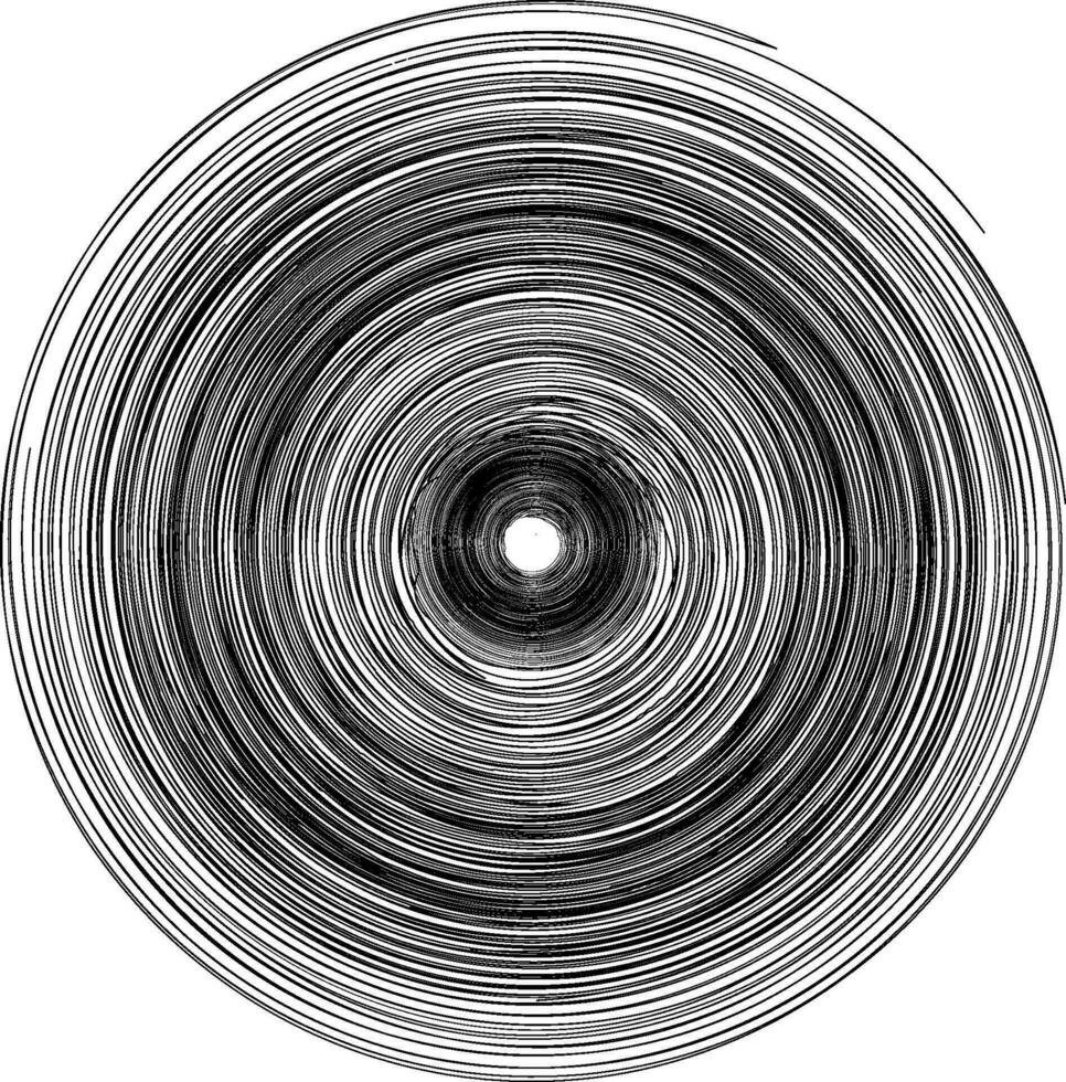 concêntrico argolas círculos padronizar abstrato monocromático elemento vórtice hidromassagem vetor