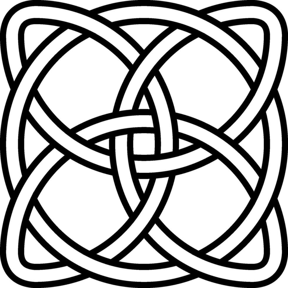 céltico trevo nó círculo símbolo Irlanda símbolo infinidade longevidade saúde vetor