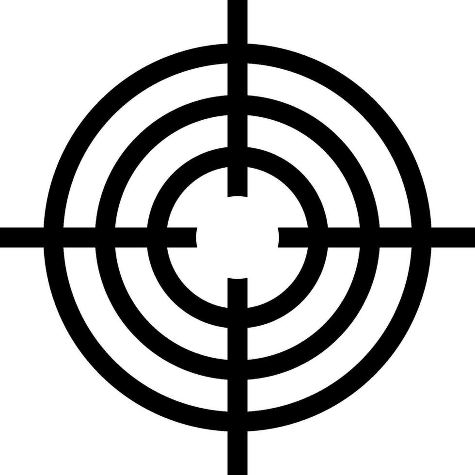 ícone vista preciso tiroteio mira com volta argolas alvo vetor