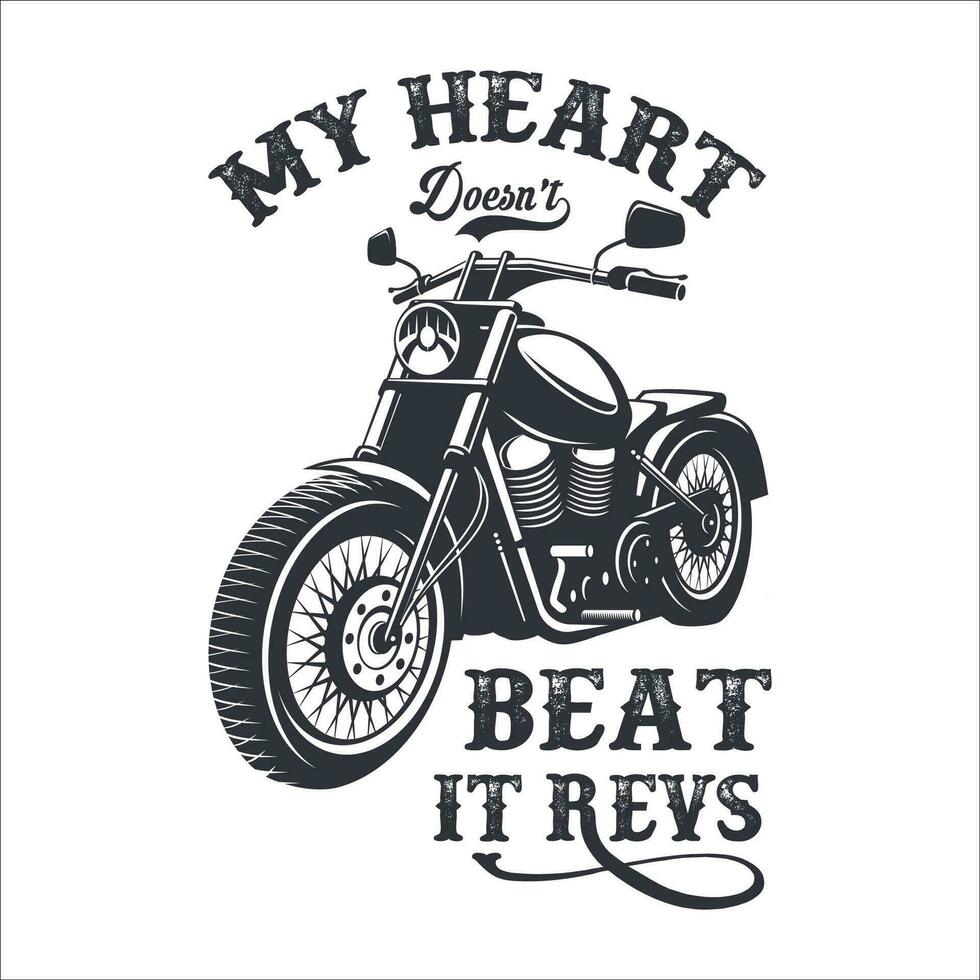 à moda , elegante e impressionante motociclista e motocicleta tipografia ilustrador vetor