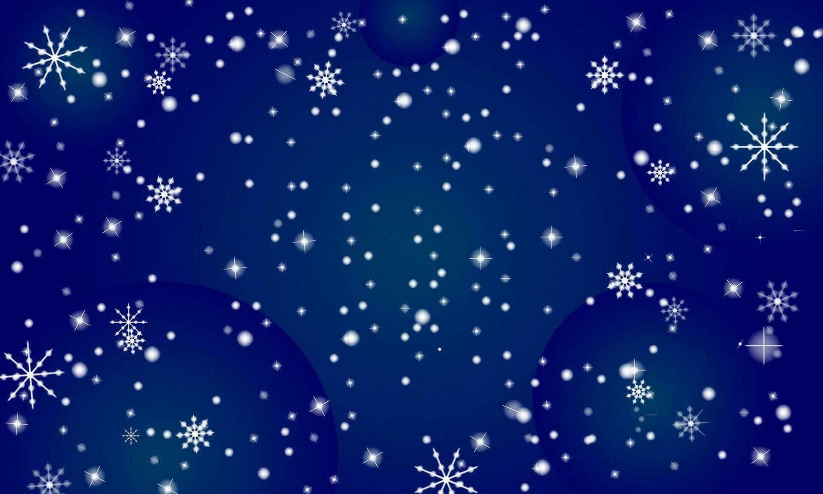 neve, estrelas, cintilante luzes, chuva gotas em azul fundo vetor