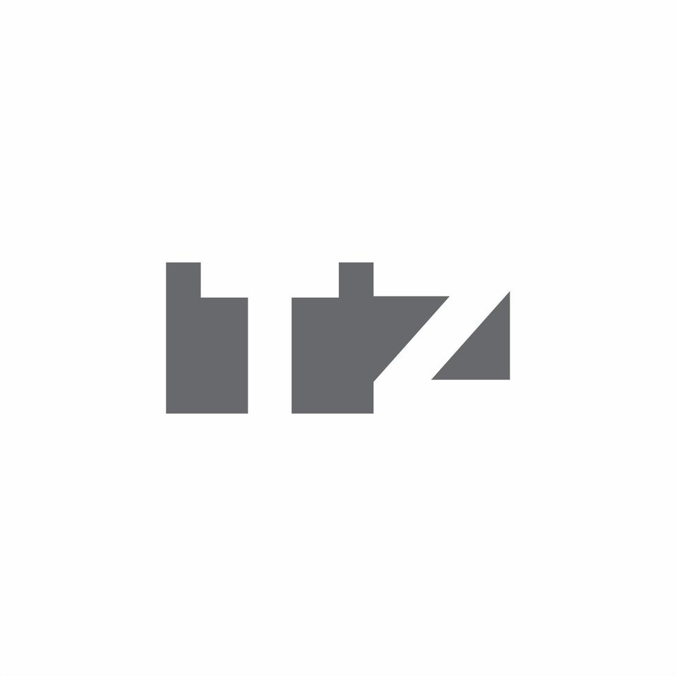 Monograma do logotipo tz com modelo de design de estilo de espaço negativo vetor