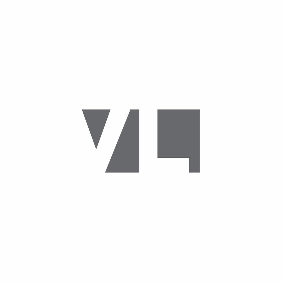 Monograma de logotipo vl com modelo de design de estilo de espaço negativo vetor