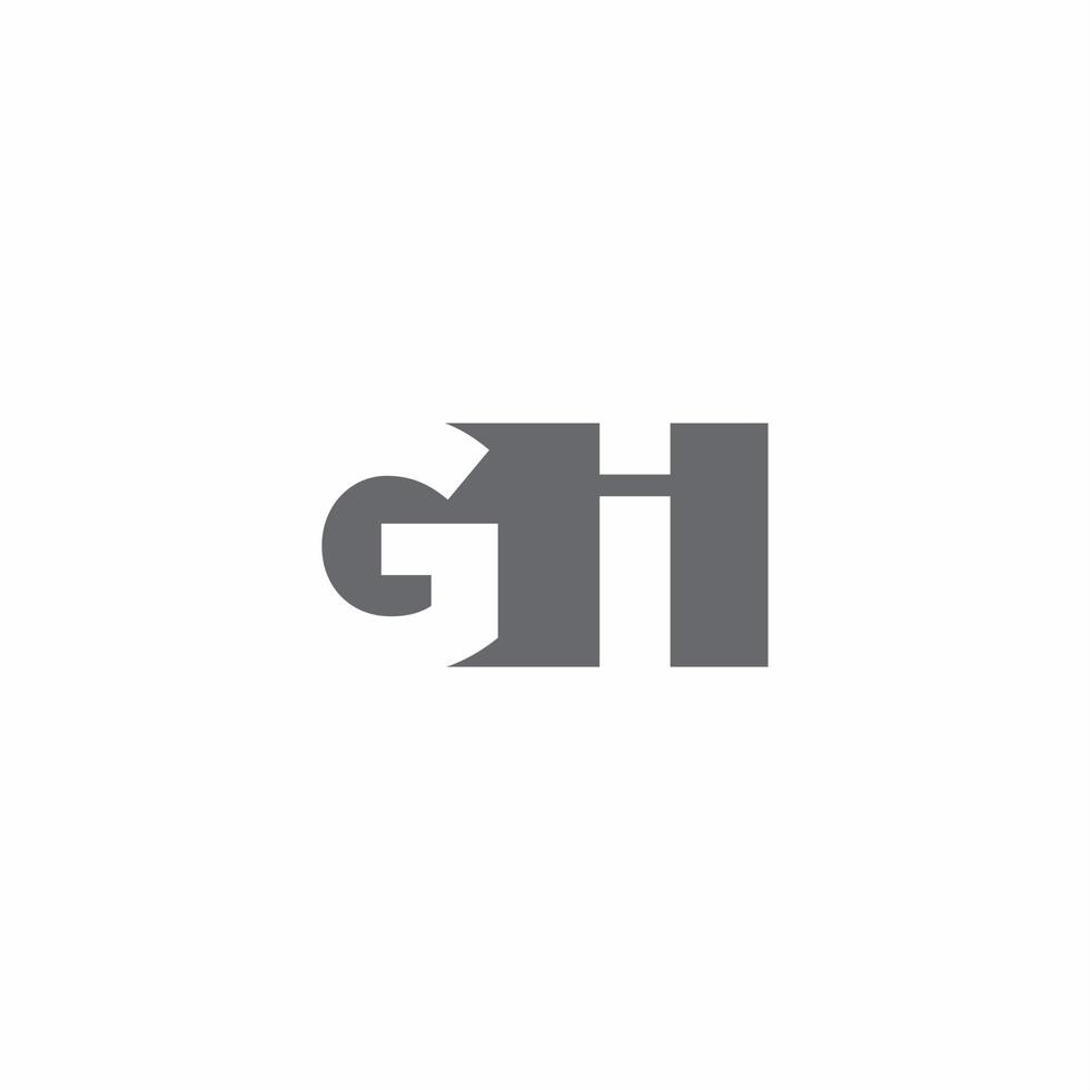 Monograma do logotipo do gi com modelo de design de estilo de espaço negativo vetor